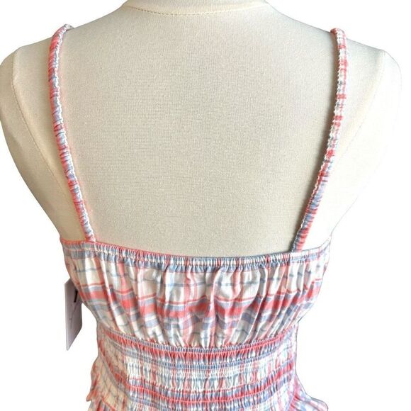NWT Japna Smocked Ruffle Picnic Plaid Cami Crop Top - Picture 8 of 10
